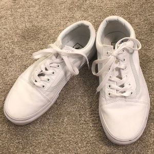 All white womens vans